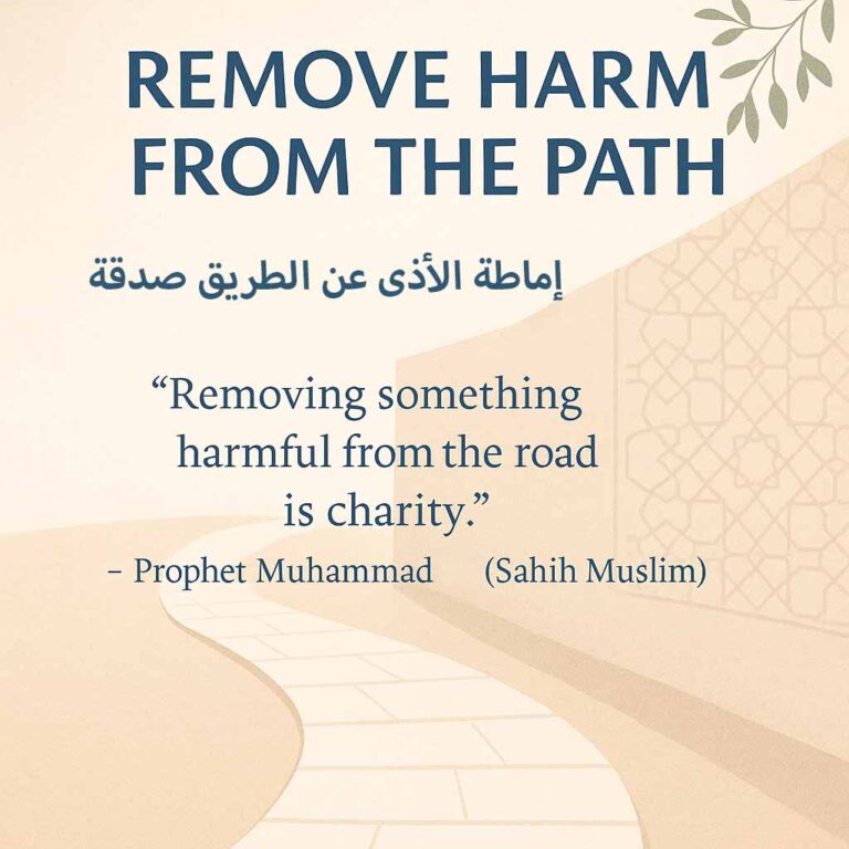 Remove Harm from the Path – A Daily Sunnah of Consideration