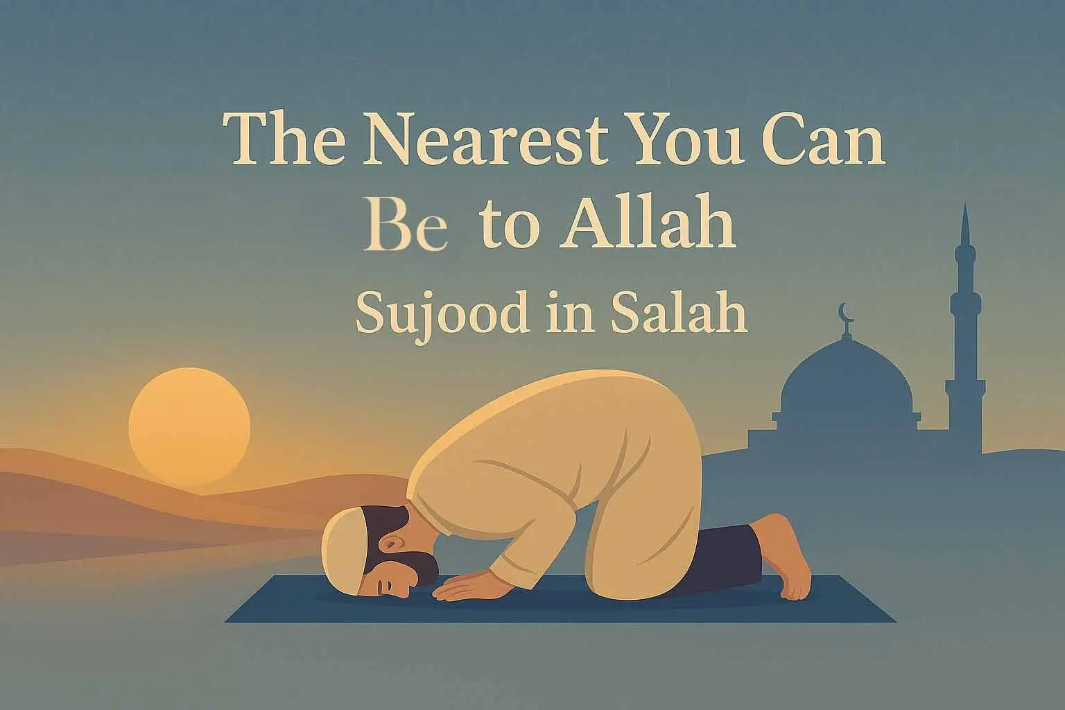 Muslim man in peaceful sujood under soft light